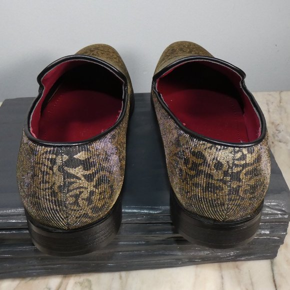NICE! Men's Enzo Romeo Stylish Formal or Casual Gold Loafers Slip On 8(M) US - Picture 4 of 12